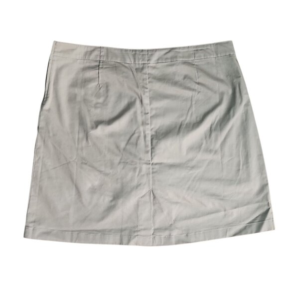 Lands End Skirt Skort Womens Size 16 Solid Tan Khaki Pencil Uniform Side Zipper - Picture 7 of 7